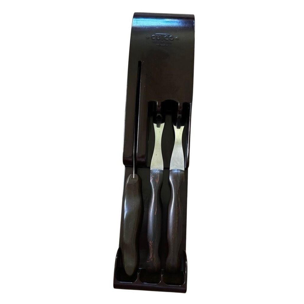 VTG Cutco 3-Piece Kitchen Utensil Carving Set Thomas Lamb Bakelite Wall Mount
